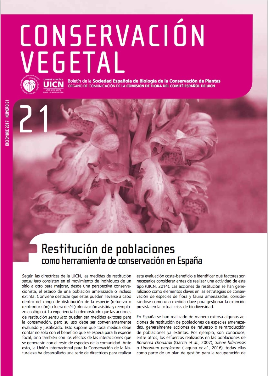 Nuevo número Conservación Vegetal.