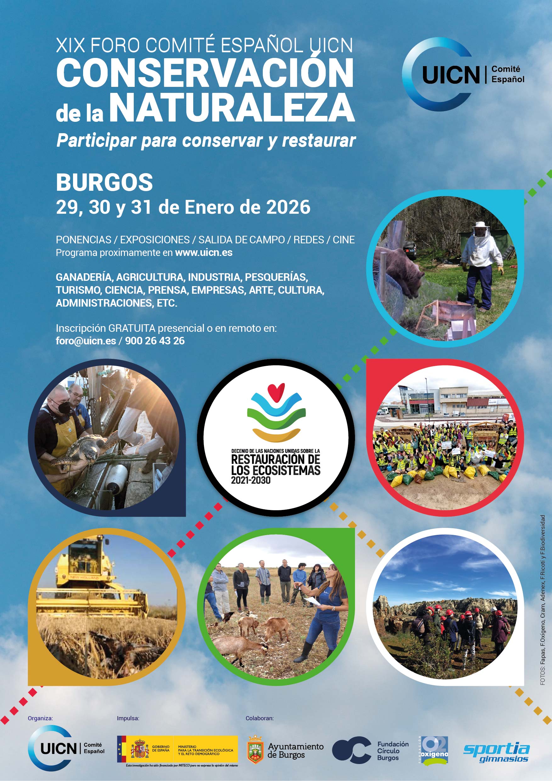 XIX Foro CeUICN de Conservación de la Naturaleza 2026. Burgos