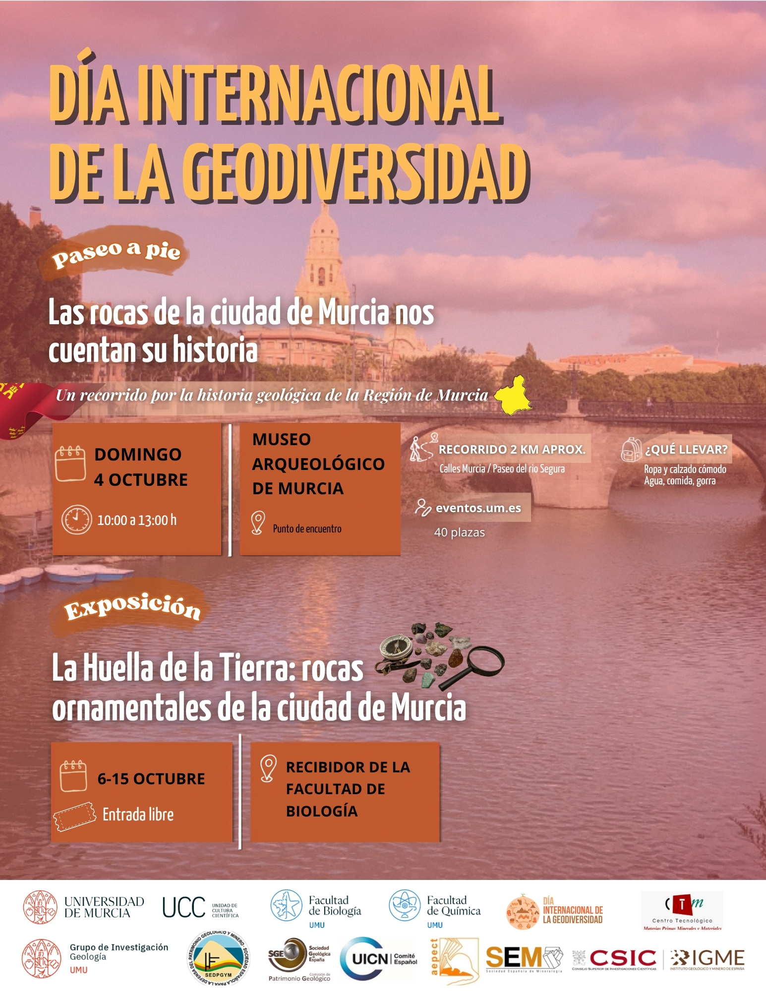 Ruta guiada “Las rocas de la ciudad de Murcia nos cuentan la historia geológica de la Región de Murcia”